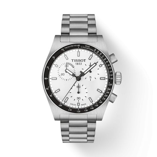 Tissot PR516 Chronograph Quartz Stainless Steel / White / Bracelet